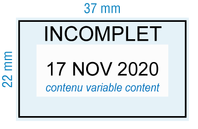 étampe personnalisée dateur - Incomplet avec cadre - inspiration 2005 (RS-PSC-2005-3)