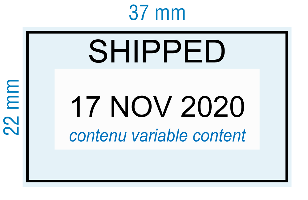 customized stamp Dater - SHIPPED - inspiration 2096 (RS-PSC-2096-3)