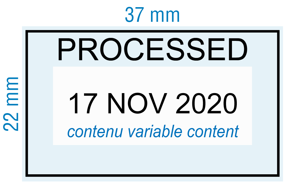 customized stamp Dater - PROCESSED - inspiration 2100 (RS-PSC-2100-3)
