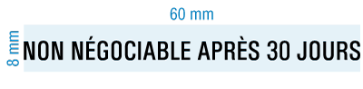 Etampe personnalisée - non négociable après 30 jours - inspiration 2055 (RS-PSC-2055-3)