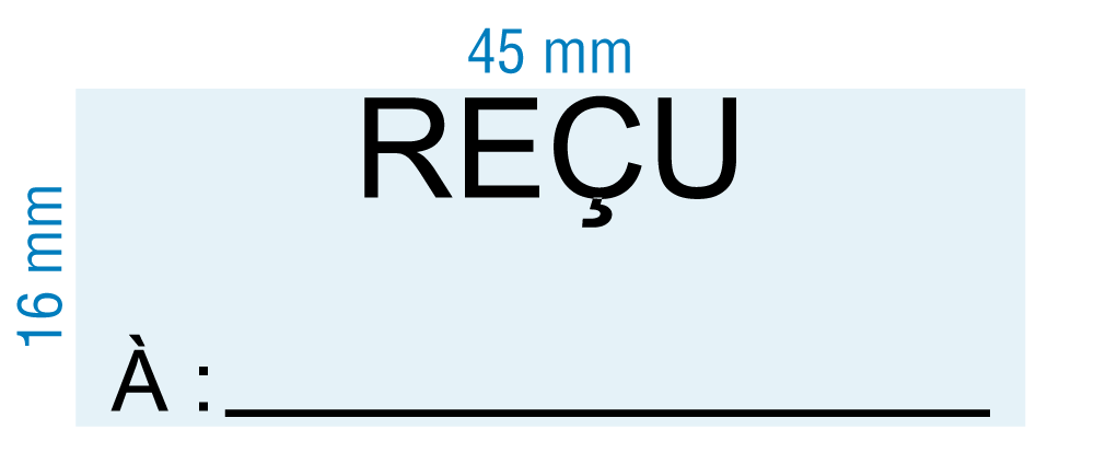 Etampe personnalisée - Reçu à - inspiration 2077 (RS-PSC-2077-3)