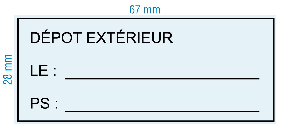 Etampe personnalisée - Dépot extérieur LE/PS - inspiration 2080 (RS-PSC-2080-3)