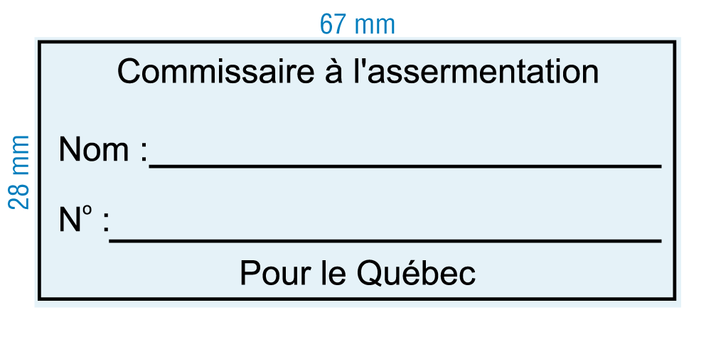 Etampe personnalisée - Commissaire à l’assermentation - inspiration 2081 (RS-PSC-2081-3)