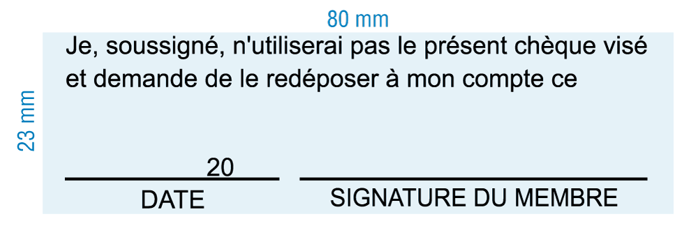 Etampe personnalisée - chèque visé date/Signature - inspiration 2084 (RS-PSC-2084-3)